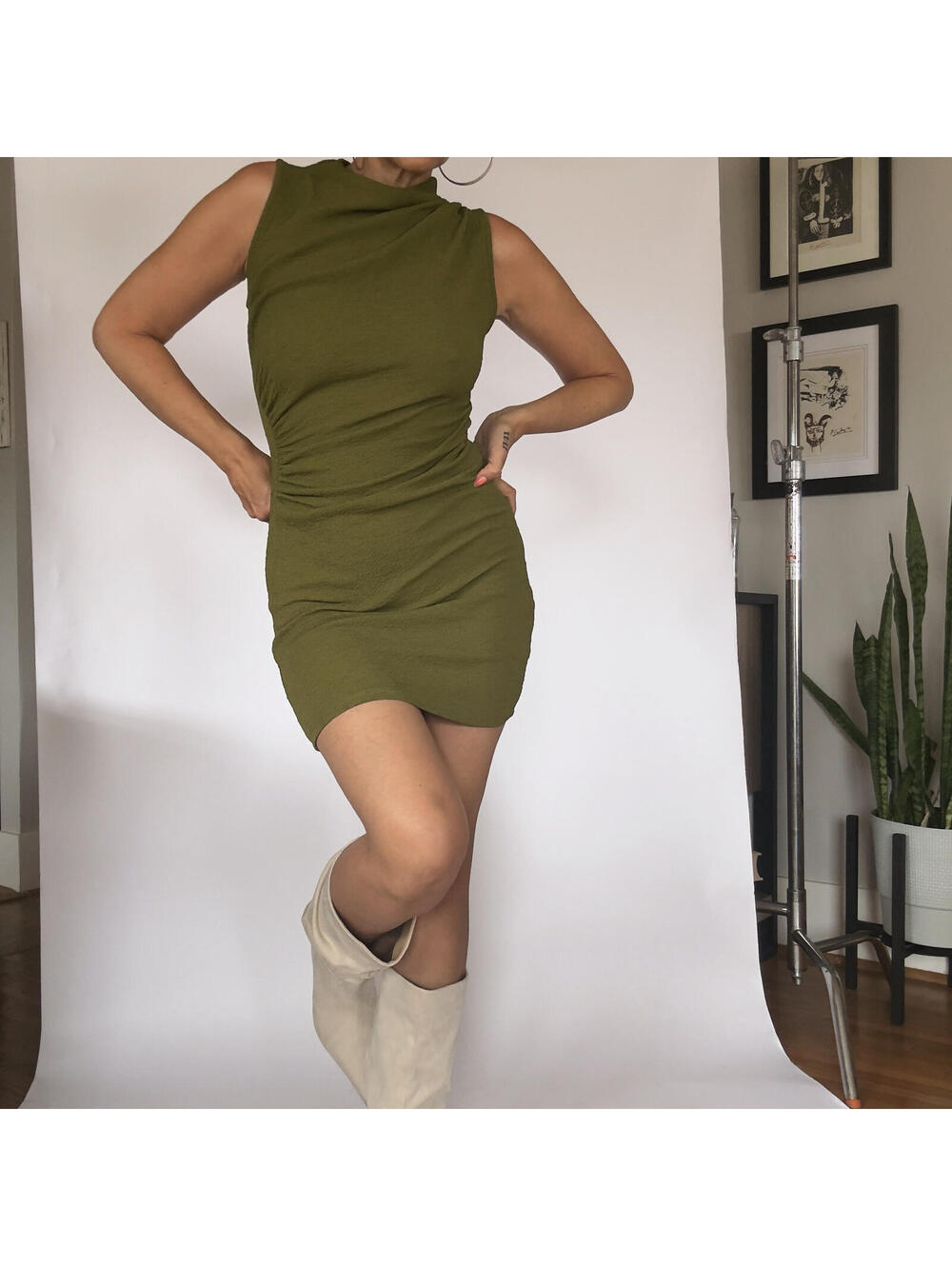 Green Mini Dress - Picture 2 of 8